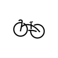 cykel logotyp, enkel minimalistisk design, sport transport vektor, illustration silhuett mall vektor