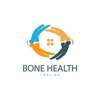 Knochen Logo, Knochen Pflege Gesundheit Design, einfach Symbol Vorlage Illustration vektor