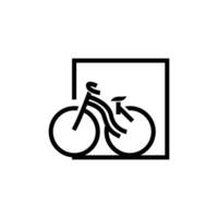 Fahrrad Logo, einfach minimalistisch Design, Sport Transport Vektor, Illustration Silhouette Vorlage vektor