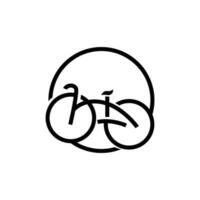 Fahrrad Logo, einfach minimalistisch Design, Sport Transport Vektor, Illustration Silhouette Vorlage vektor