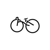 Fahrrad Logo, einfach minimalistisch Design, Sport Transport Vektor, Illustration Silhouette Vorlage vektor