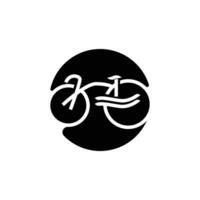 Fahrrad Logo, einfach minimalistisch Design, Sport Transport Vektor, Illustration Silhouette Vorlage vektor