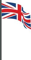 Vereinigtes Königreich Flagge auf Stand vektor