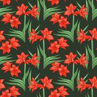 Vektor nahtlos Amaryllis Blumen- handgemalt Muster. Hippeastrum Blume Hintergrund zum Ihre Design Projekte Mode Textil, Hintergrund, Sammelalbum und usw.