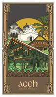 aceh turism kultur illustration vektor