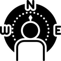 solide Symbol zum Nord vektor