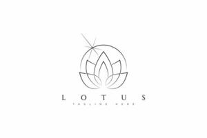 Logo Lotus Blumen- Natur Yoga Spa Wellness und spirituell Zeichen Symbol. vektor