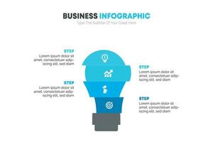 Geschäft Schritte Infografik Design 5 Schritte vektor