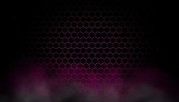 Hexagon abstrakt Rosa Neon- Hintergrund vektor