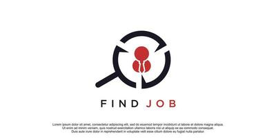 Suche Job Logo Design Idee mit kreativ einzigartig Konzept vektor