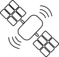 Satellit Symbol Über Weiß Hintergrund. Rundfunk- Piktogramm Vektor Illustration