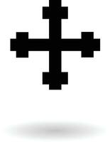 Kreuz Crosslet oder Mission Kreuz Symbol vektor