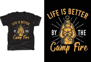 vektor äventyr camping utomhus- berg t-shirt design mall