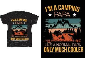 vektor äventyr camping utomhus- berg t-shirt design mall