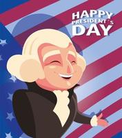 Happy President Day, Präsident George Washington vektor