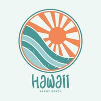 hawaii illustration typografi för t skjorta, affisch, logotyp, klistermärke, eller kläder handelsvaror vektor