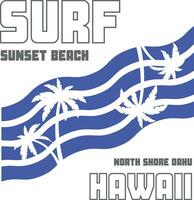 Hawaii Surfen Illustration und Typografie, perfekt zum T-Shirts, Hoodies, druckt usw. vektor