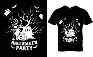 Halloween Party Vektor T-Shirt Design zum kostenlos