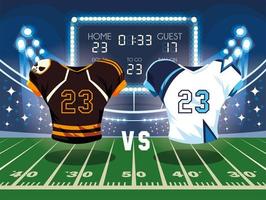 American Football Spieler Outfit Sportanzug vektor