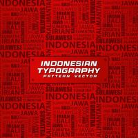 indonesisch Typograph Muster Hintergrund vektor