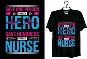 voraus Krankenschwester t Hemd Design kostenlos Vektor Vorlage Krankenschwester Zitate verwenden irgendein Frauen und Mann.