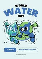 kostenlos Vektor ein Welt Wasser Tag Flyer Design