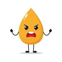 süß wütend Gold fallen Charakter. komisch wütend Urin Karikatur Emoticon im eben Stil. Urin Emoji Vektor Illustration