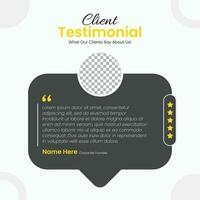 Kundenfeedback Testimonial Social Media Post Web Banner Vorlage vektor