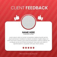 Kundenfeedback Testimonial Social Media Post Web Banner Vorlage vektor