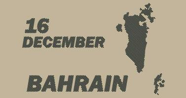 Bahrain Land Karte Gitter gestalten Stichprobe Designlinie vektor