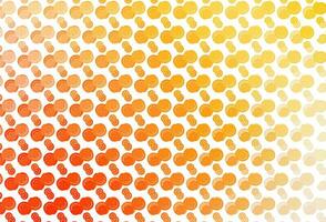 hellgelbes, orangefarbenes Vektormuster mit Linien, Ovalen. vektor