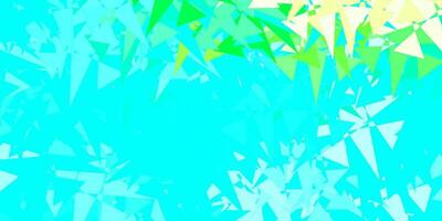 hellblaue, grüne Vektorschablone mit abstrakten Formen. vektor