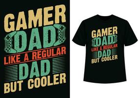 Spielen T-Shirt Design mit Gamepad Vektor