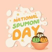 National Spumoni Tag Design Vorlage gut zum Feier. Spumoni Illustration. eps 10. Eis Sahne Vektor Illustration.