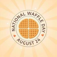 National Waffel Tag Design Vorlage gut zum Gruß Verwendung. vektor