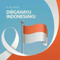 indonesien oberoende dag design mall Bra för firande hälsning. indonesien flagga vektor design. röd och vit flagga av Indonesien. platt design. eps 10.