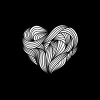 hjärta formad konst rader tecknad serie vektor