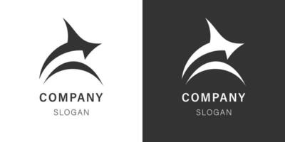 minimal Delfin Logo Vorlage einfach Delfin Vektor Logo zum Geschäft Unternehmen Organisation Delfin Logo Vorlage. Profi Vektor Logo.