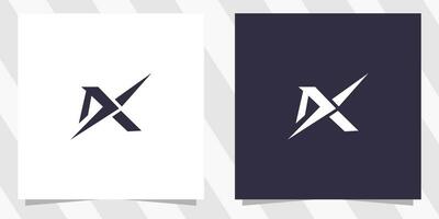 Brief dx xd Logo Design vektor