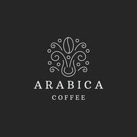 arabica kaffe logotyp design mall platt vektor