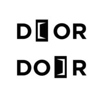 dörr brev monogram logotyp ikon design mall illustration vektor