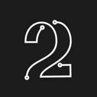 22 brev monogram logotyp ikon design vektor