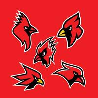 kardinal maskot logotyp ikon design illustration vektor