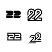 22 Brief Monogramm Logo Symbol Design einstellen Sammlung vektor