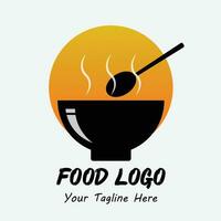 de illustration av soppa mat logotyp vektor