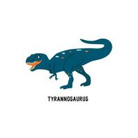 Tyrannosaurus rex Dinosaurier. Karte Vektor Illustration Hand gezeichnet