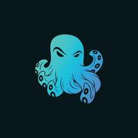 bläckfisk maskot logotyp design element för din företag vektor