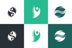 kiropraktik logotyp design element för din företag vektor