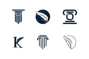 Anwalt Logo Design Element Sammlung zum Ihre Geschäft vektor