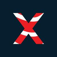 x Brief Logo oder x Text Logo und x Wort Logo Design. vektor